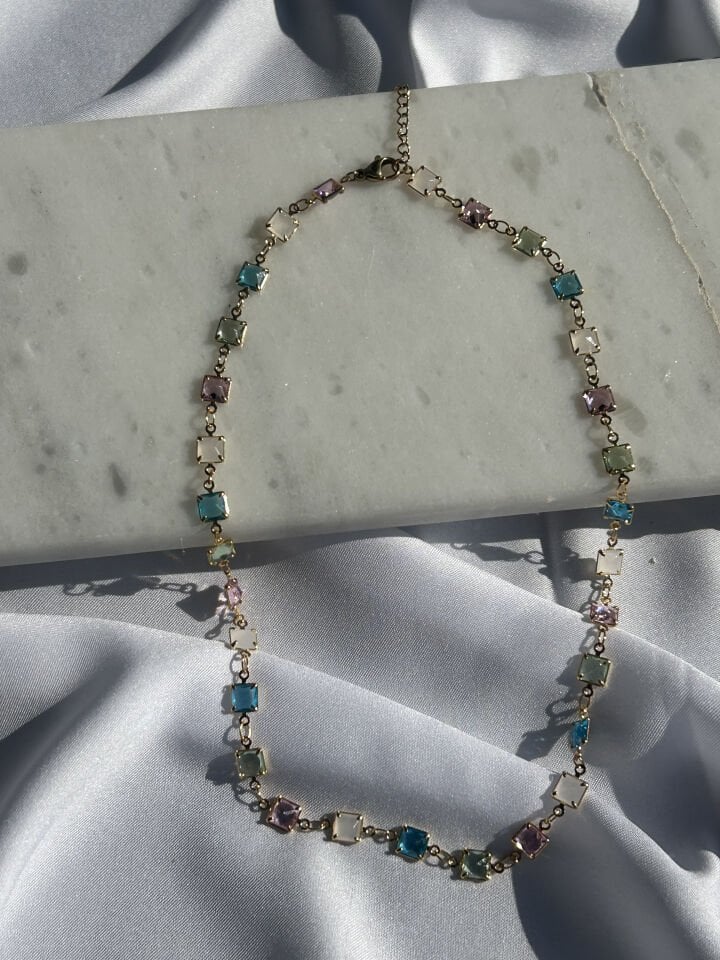 Colorful Zircon Stone Necklace