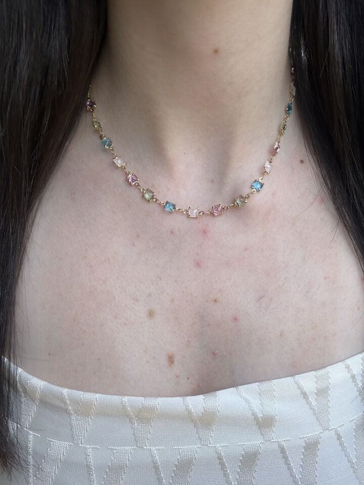 Colorful Zircon Stone Necklace