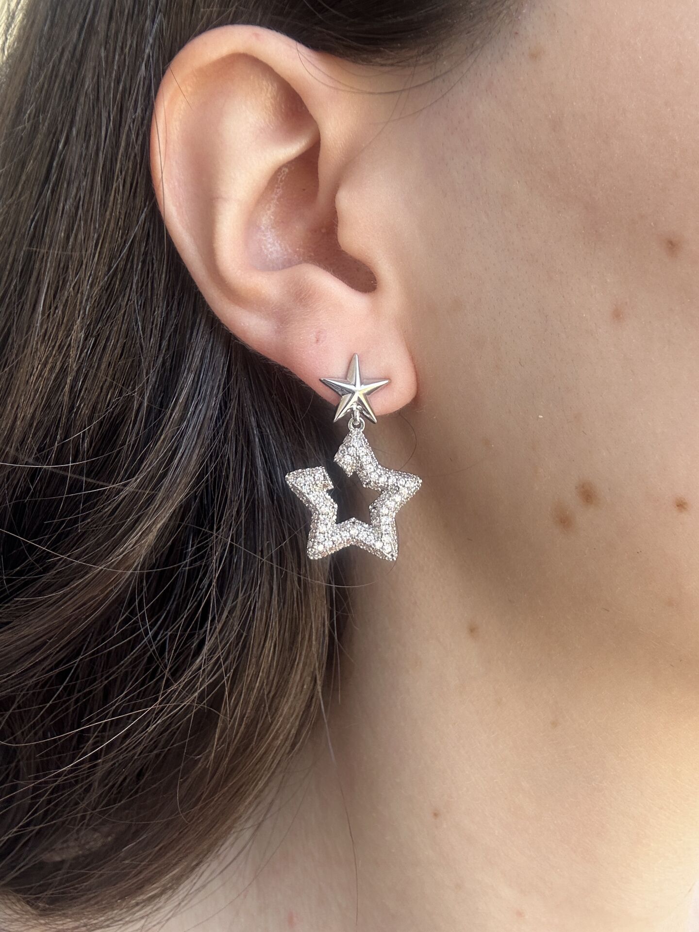 Yıldız Motif Tasarım Küpe