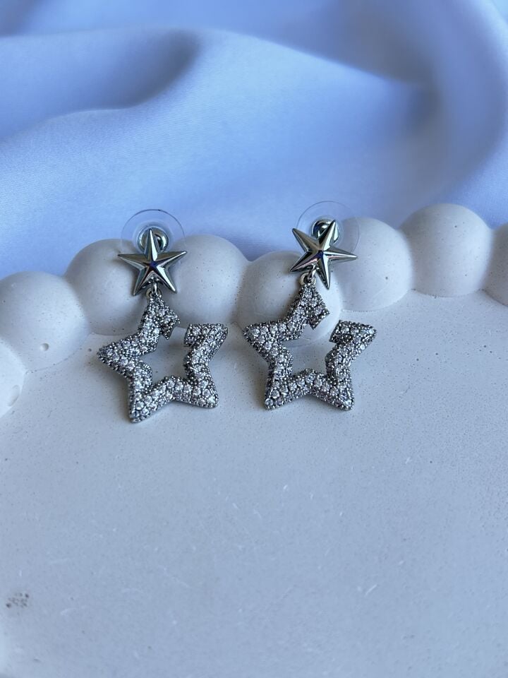 Yıldız Motif Tasarım Küpe