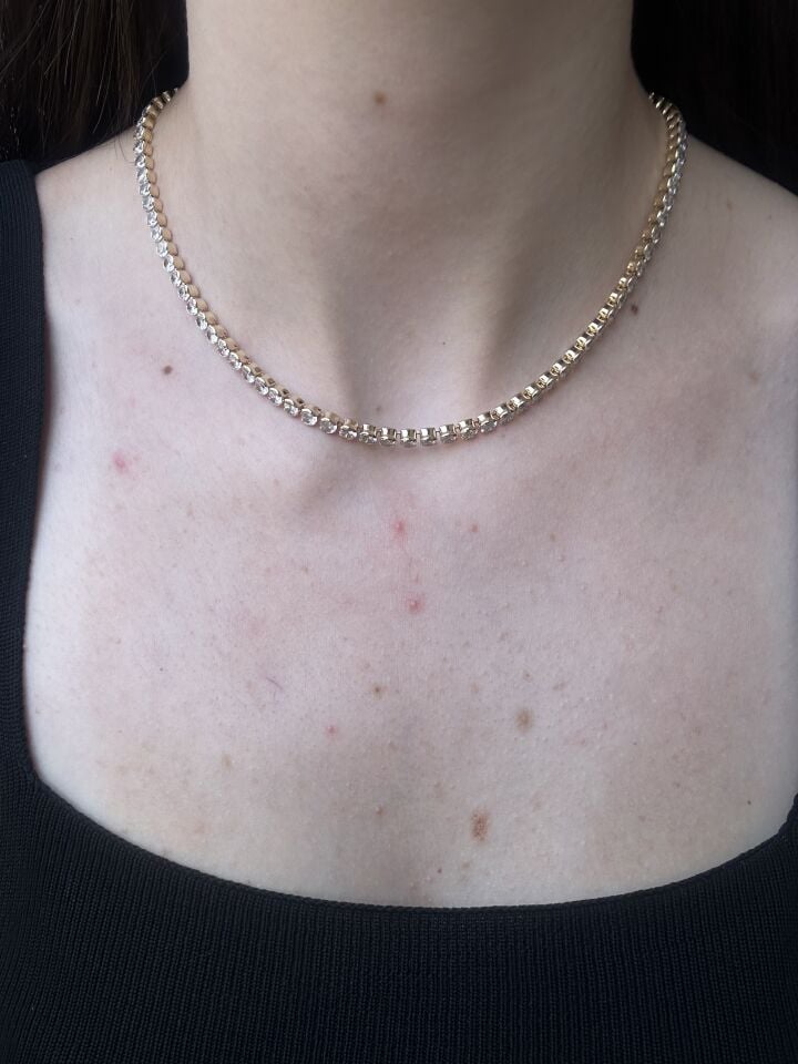 Gold Baguette Waterway Necklace