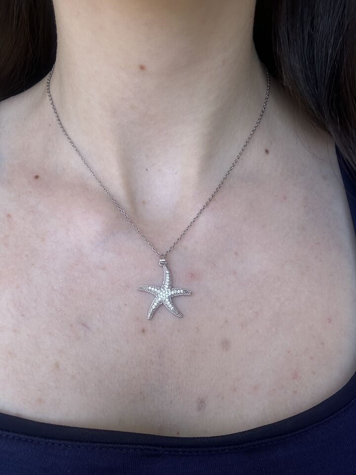 Starfish Silver Necklace