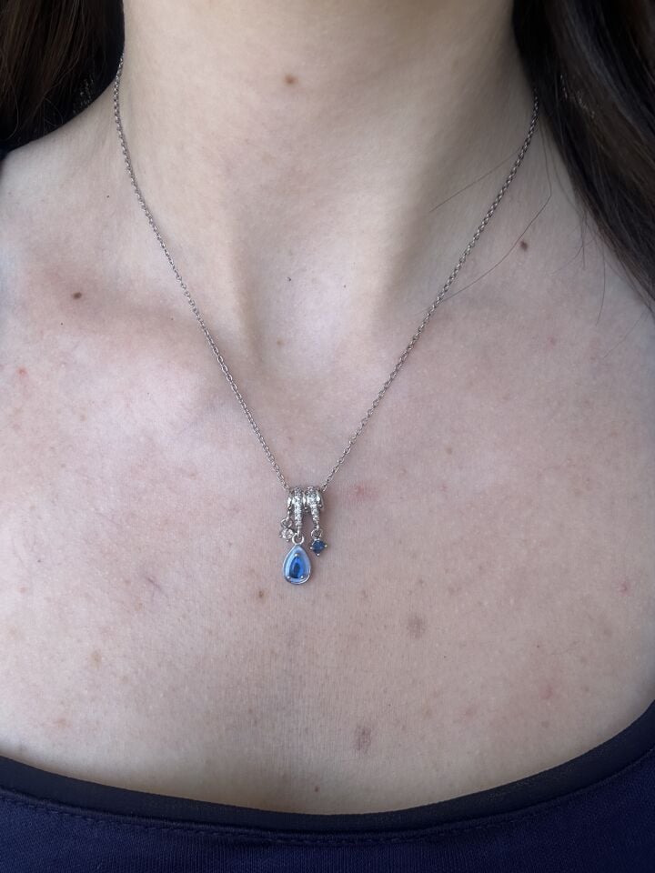 Blue Charm Necklace