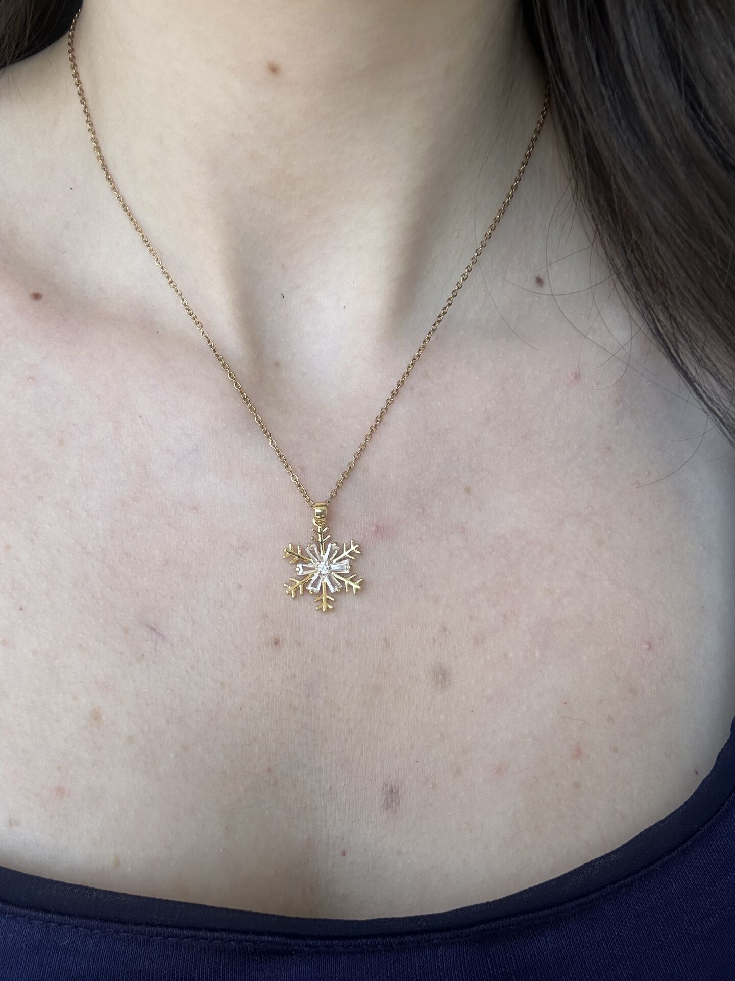 Gold Kar Tanesi Kolye