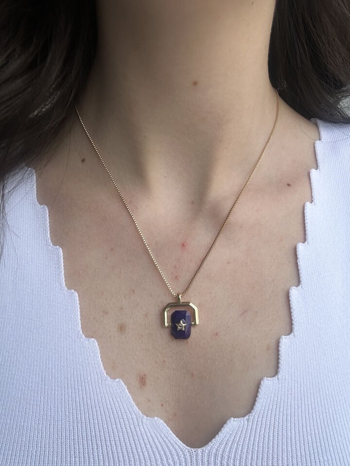 Starry Quartz Stone Necklace