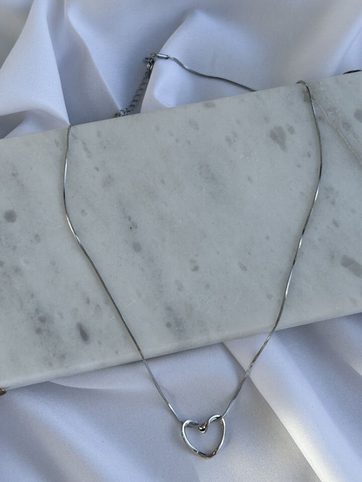 Love Knot Silver Necklace