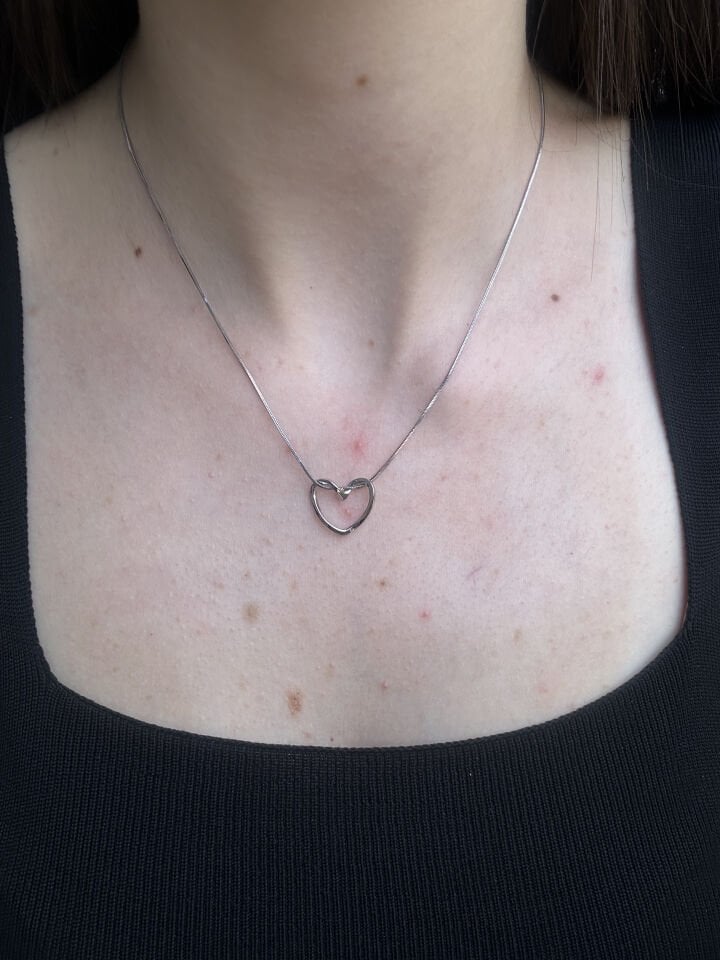 Love Knot Silver Necklace