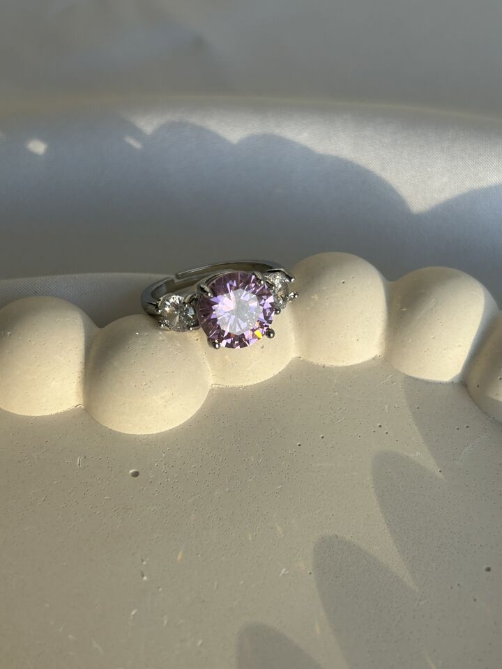 Pembe Zirkon Taş Yüzük