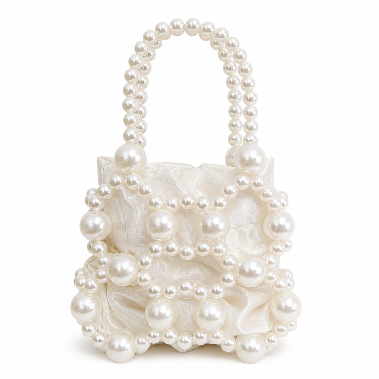 Bucket Shell — Pearl Weave Couture inci bucket çanta