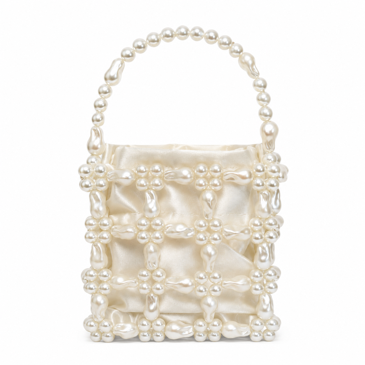 Ribbon Pouch — Pearl Weave Couture inci el çantası