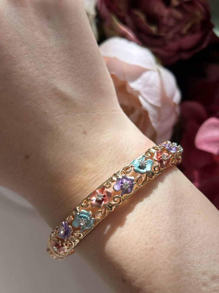 Çiçek Kelepçe Bileklik