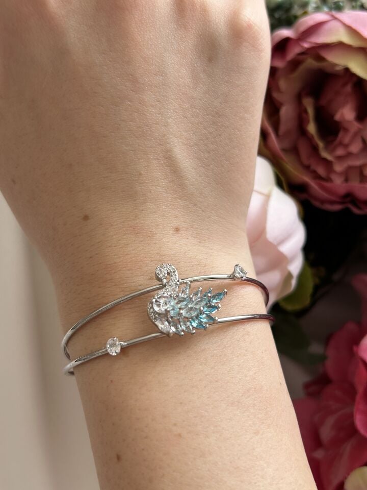 Blue Swan Adjustable Bracelet