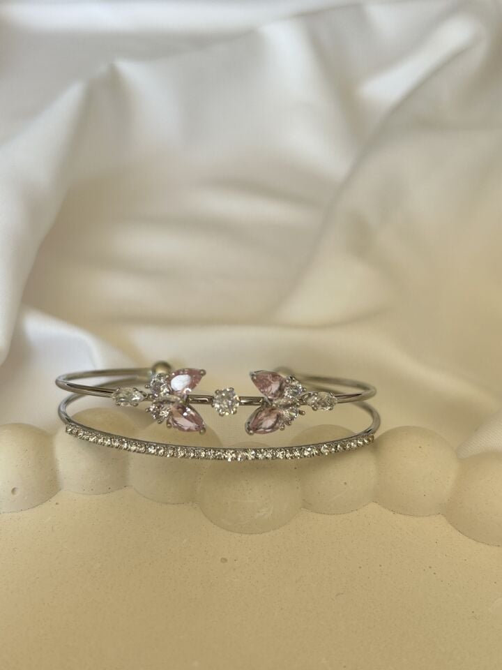 Pink Butterfly Detail Adjustable Bracelet