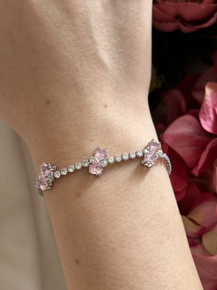 Pembe Kurdela Bileklik