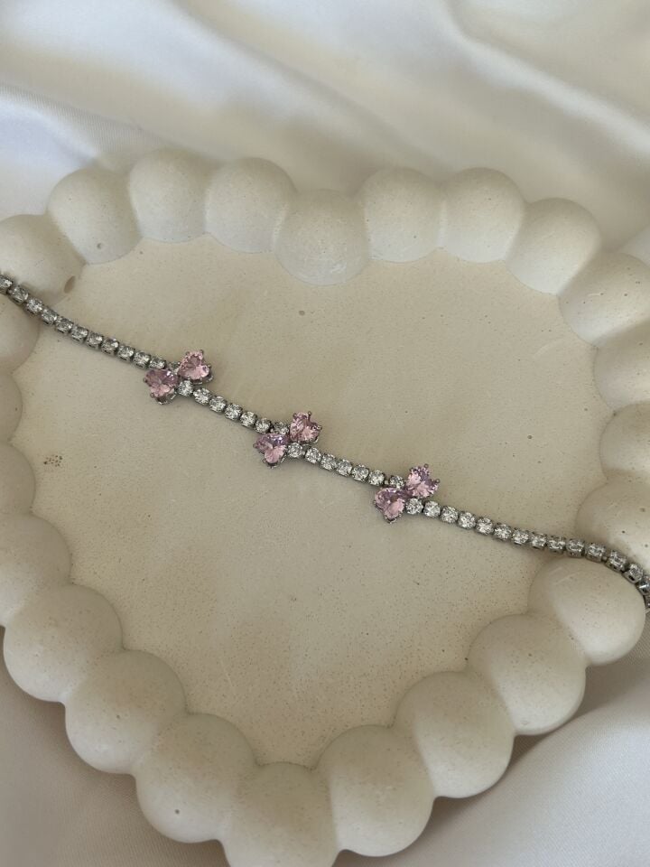 Pembe Kurdela Bileklik