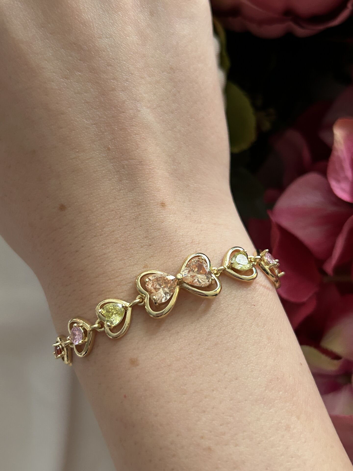 Çok Renk Kalpli Bileklik