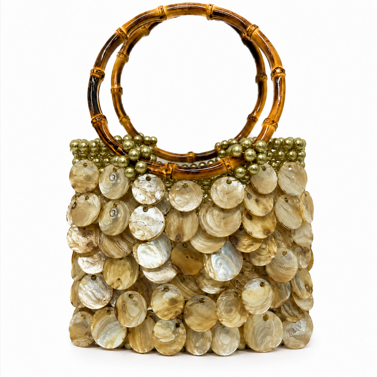 Solea Stone — Creamstone Couture sedef ve inci çanta