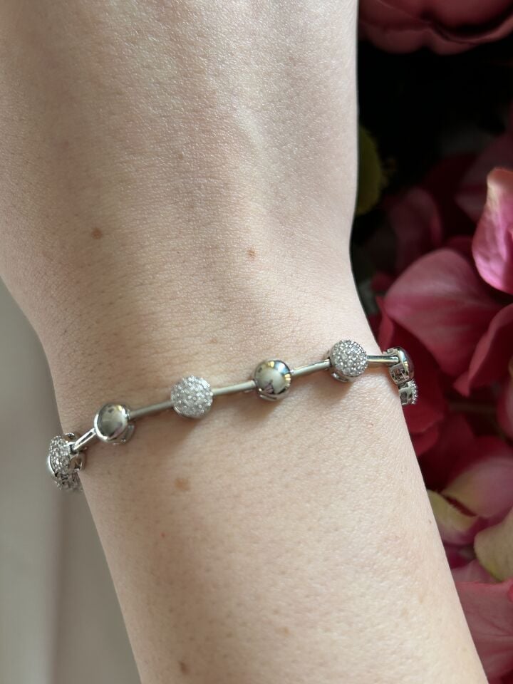 Silver Ball Detail Bracelet