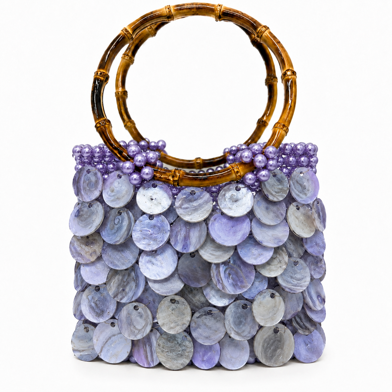 Solea Orchid — Creamstone Couture sedef ve inci çanta
