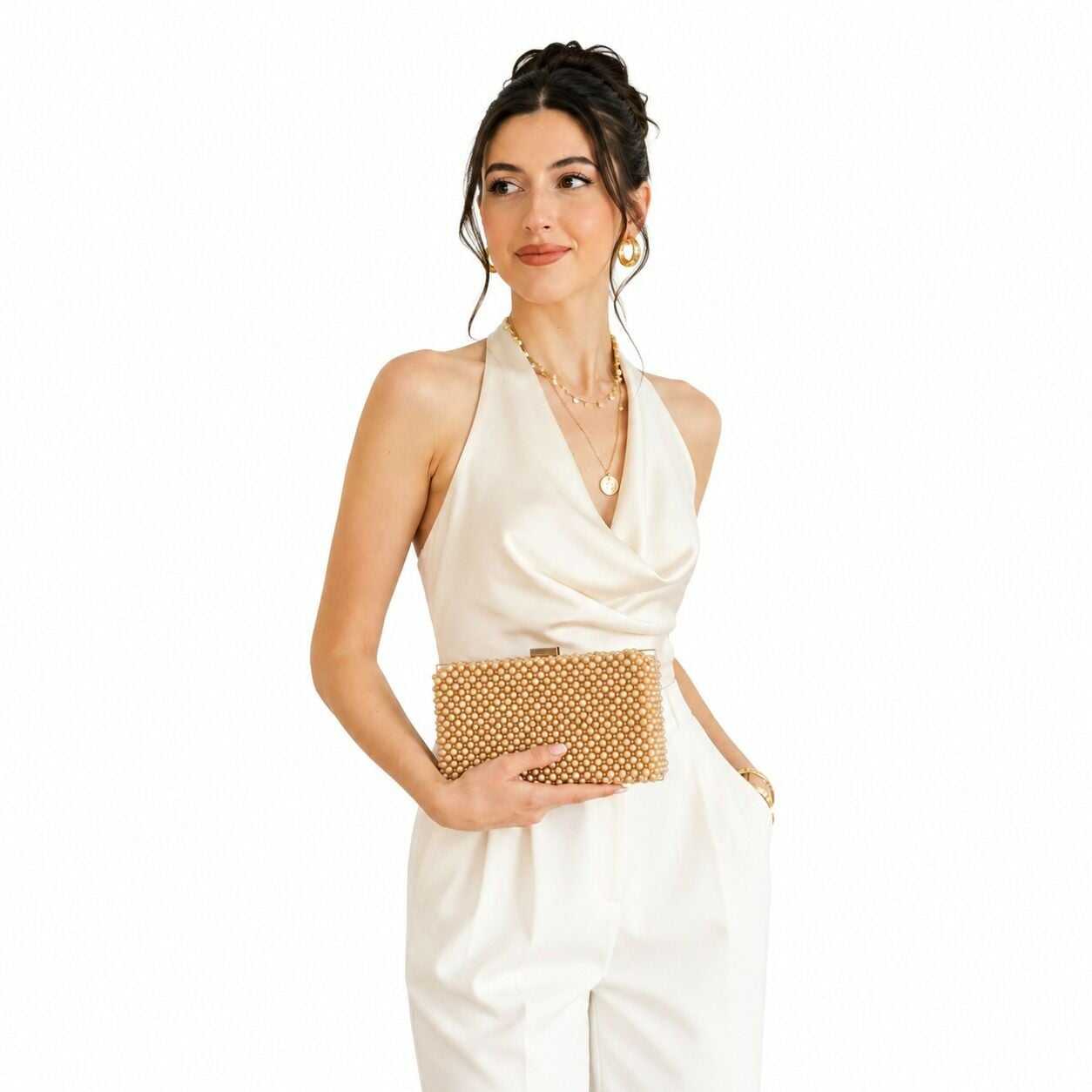 Atelier Emine Clutch Crema En Ucuz Fiyatları ve Özellikleri Görsel 6