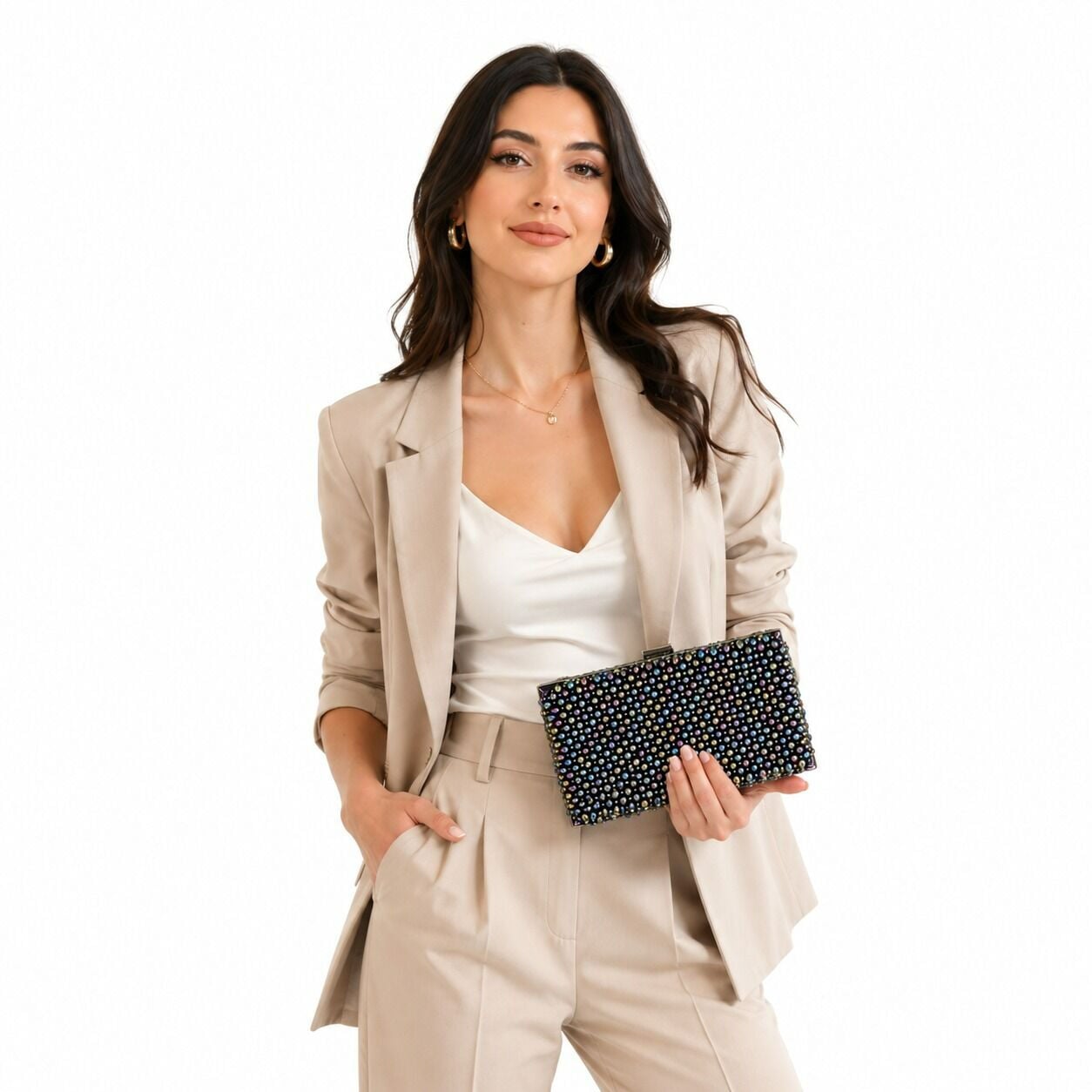 Atelier Emine Clutch Melange En Ucuz Fiyatları ve Özellikleri Görsel 6