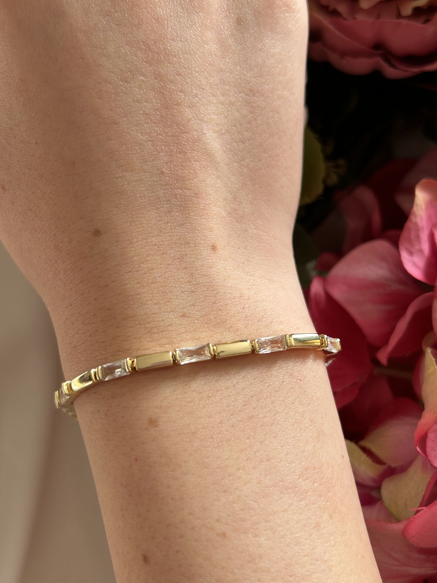 Zirkon Taşlı Baklalı Bileklik