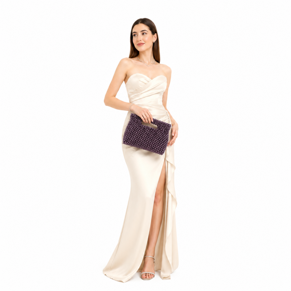 Viona Amber kristal taş detaylı kadın çantası | Atelier Emine