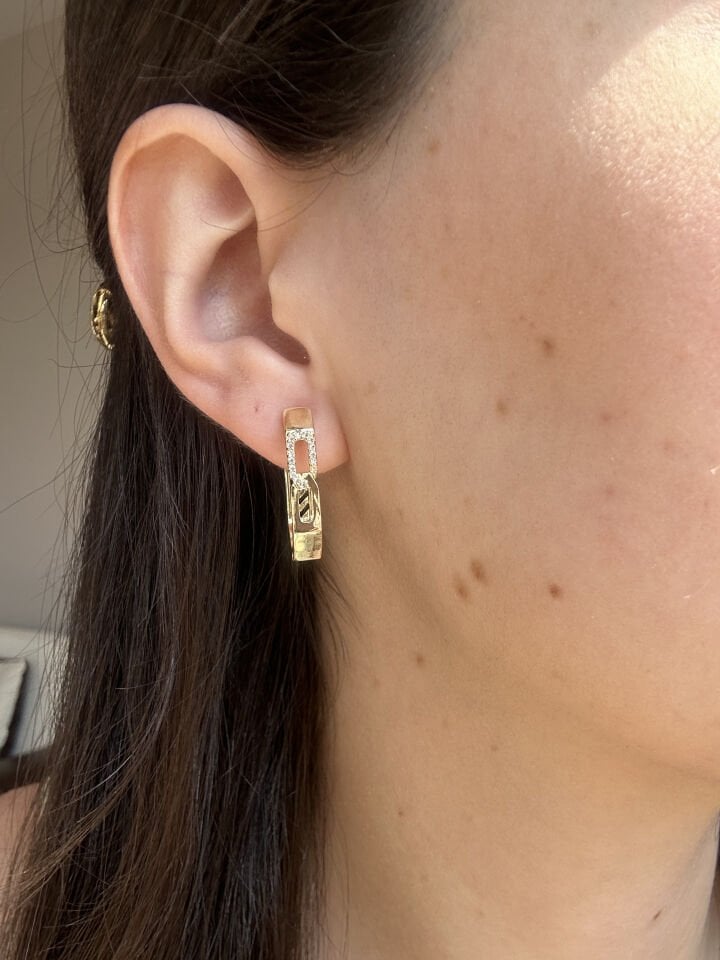 Sparkling Design Form Earrings