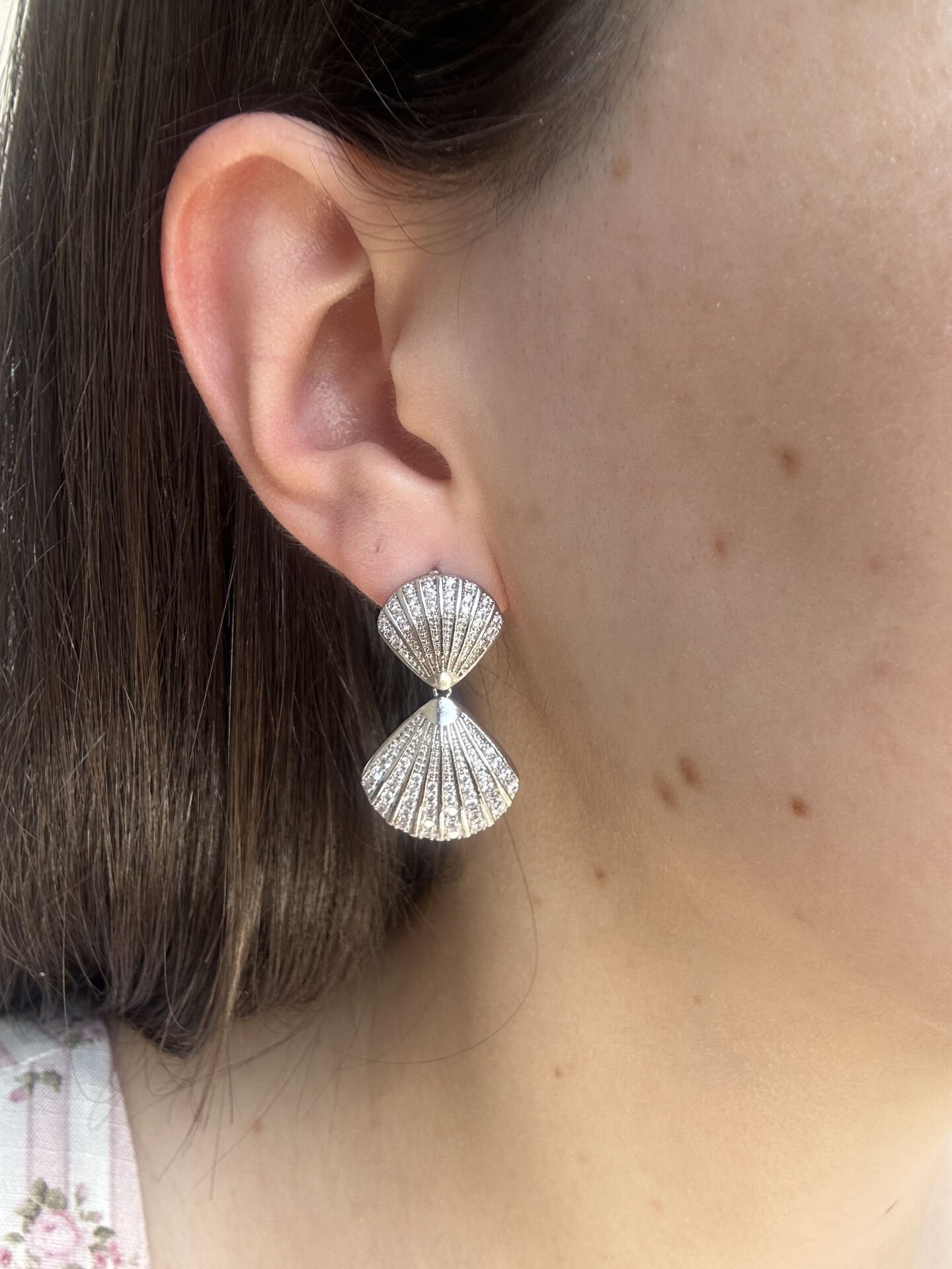 Çift Deniz Kabuğu Küpe