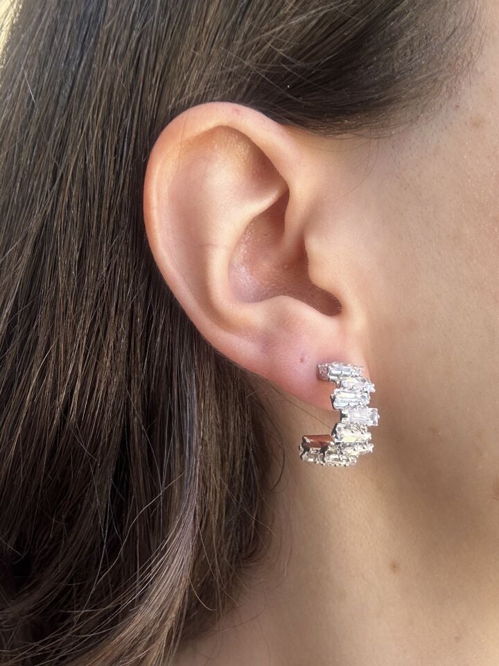 Zirkon Baget Halka Küpe