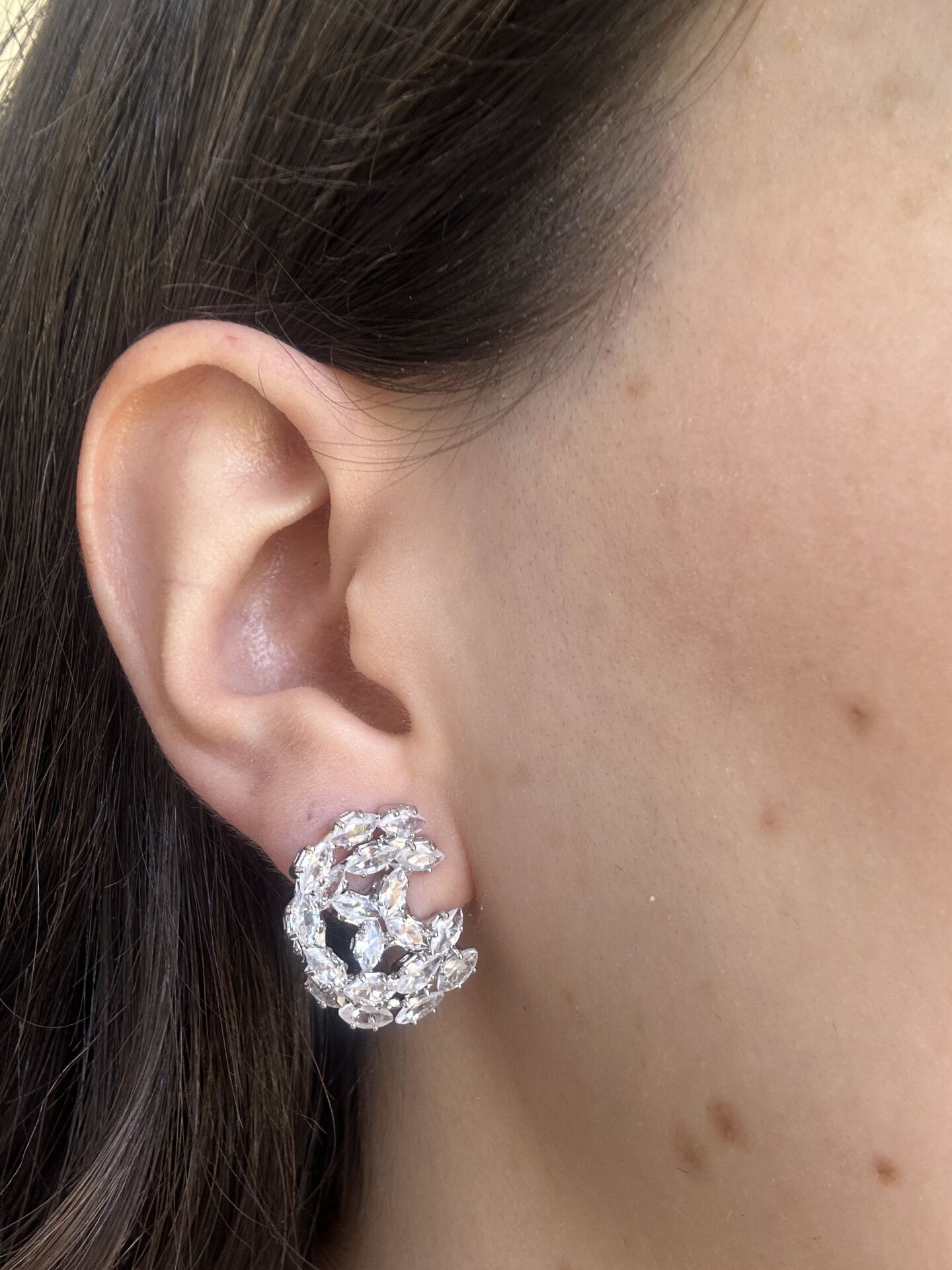 Çift Sıra Zirkon Küpe