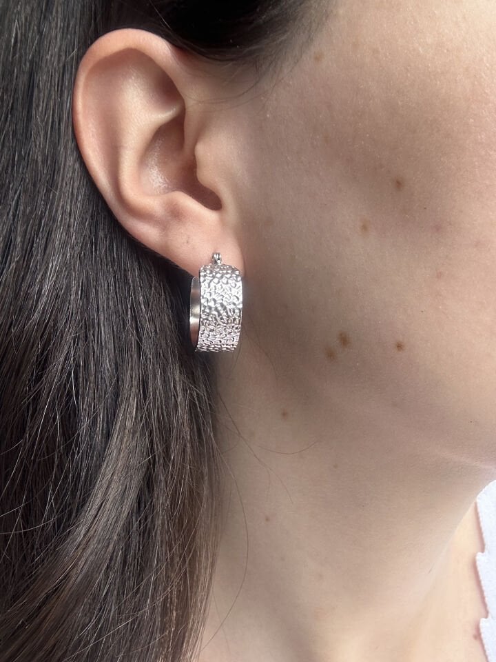 Crushed Steel Earrings