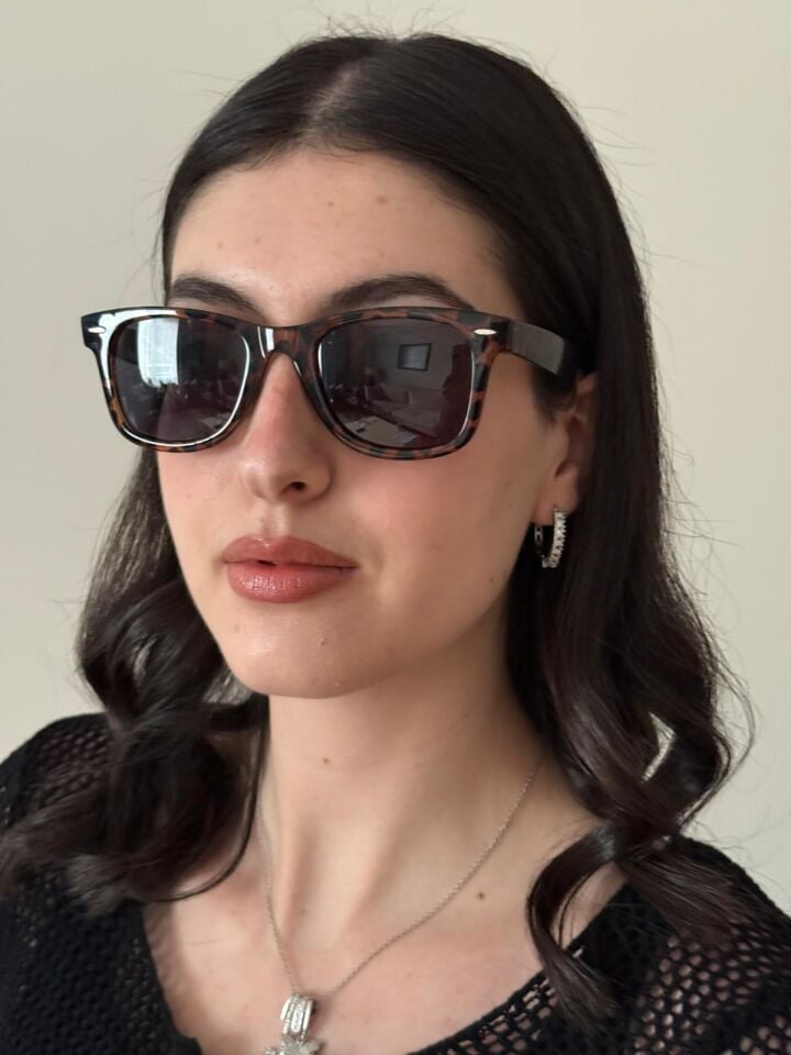 Leopar Desen Güneş Gözlüğü