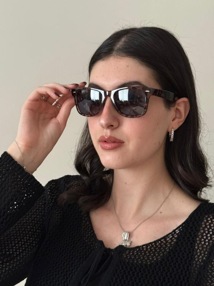 Leopar Desen Güneş Gözlüğü