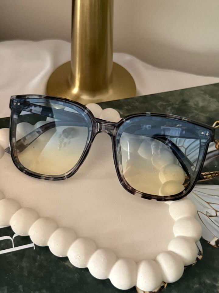 Geniş Çerçeve Retro Güneş Gözlüğü