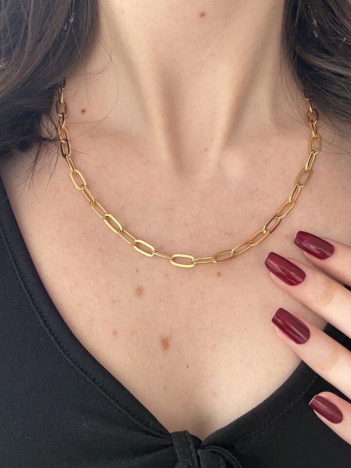 Large Paperclip Chain Necklace