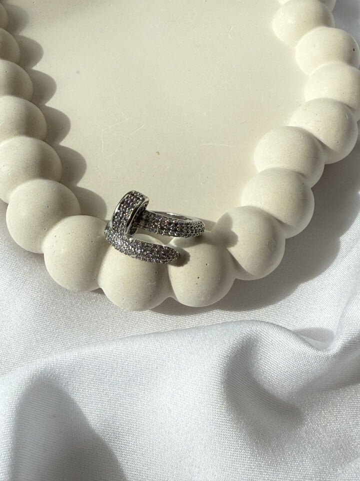 Silver Nail Model Ring