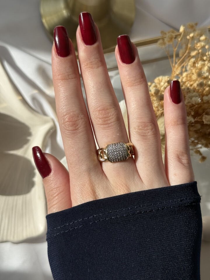 Zirkon Taşlı Done Yüzük