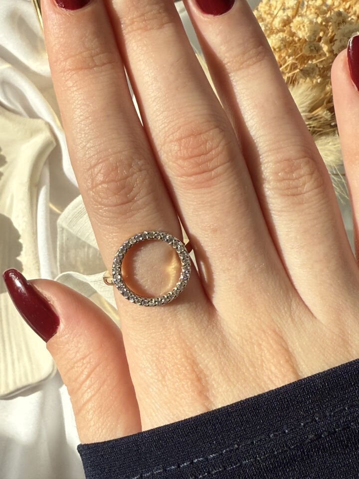 Gold Silver Halka Yüzük