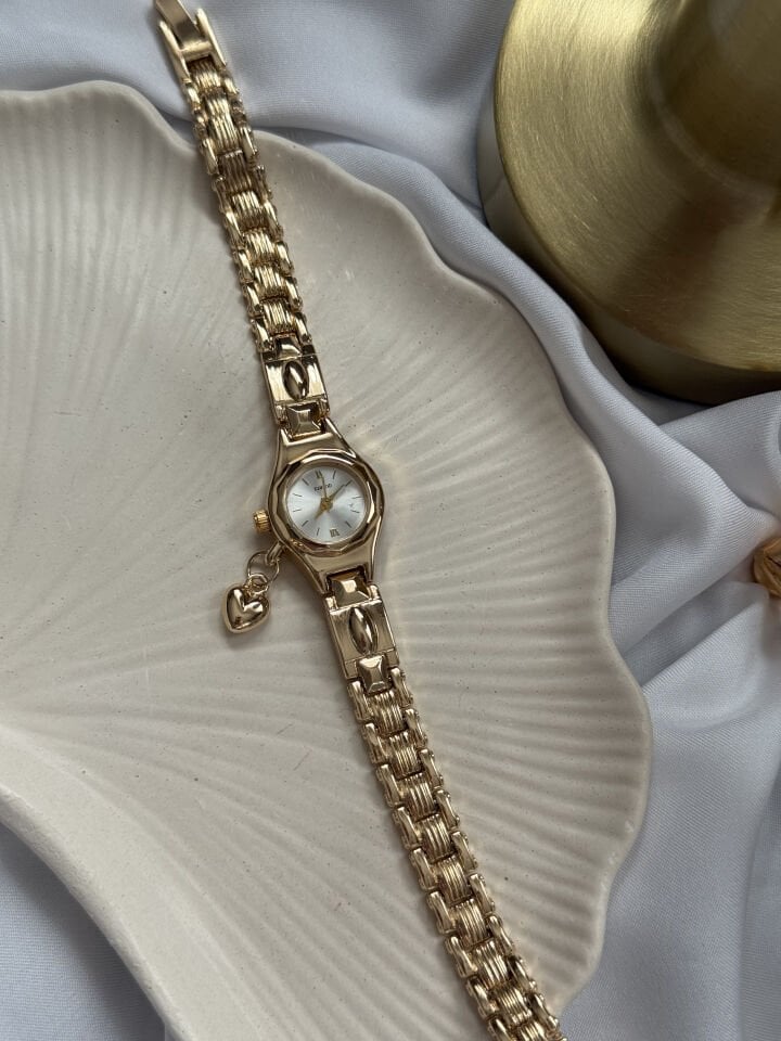 Gold Kalp Charmlı Saat