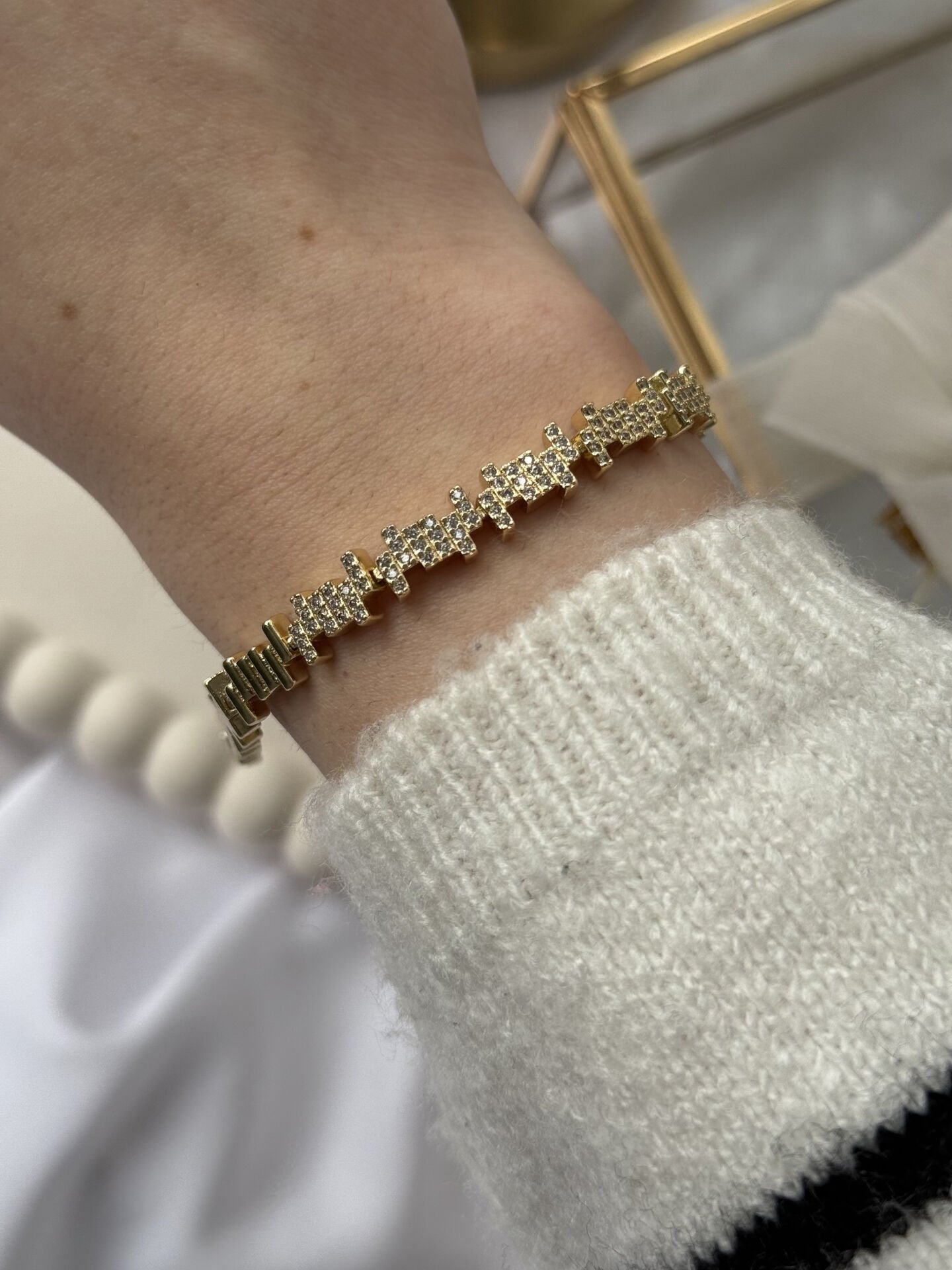 Stoned Ribbon Bracelet