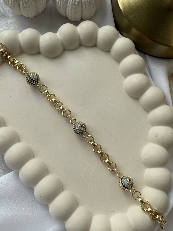 Evil Eye Gold Bileklik
