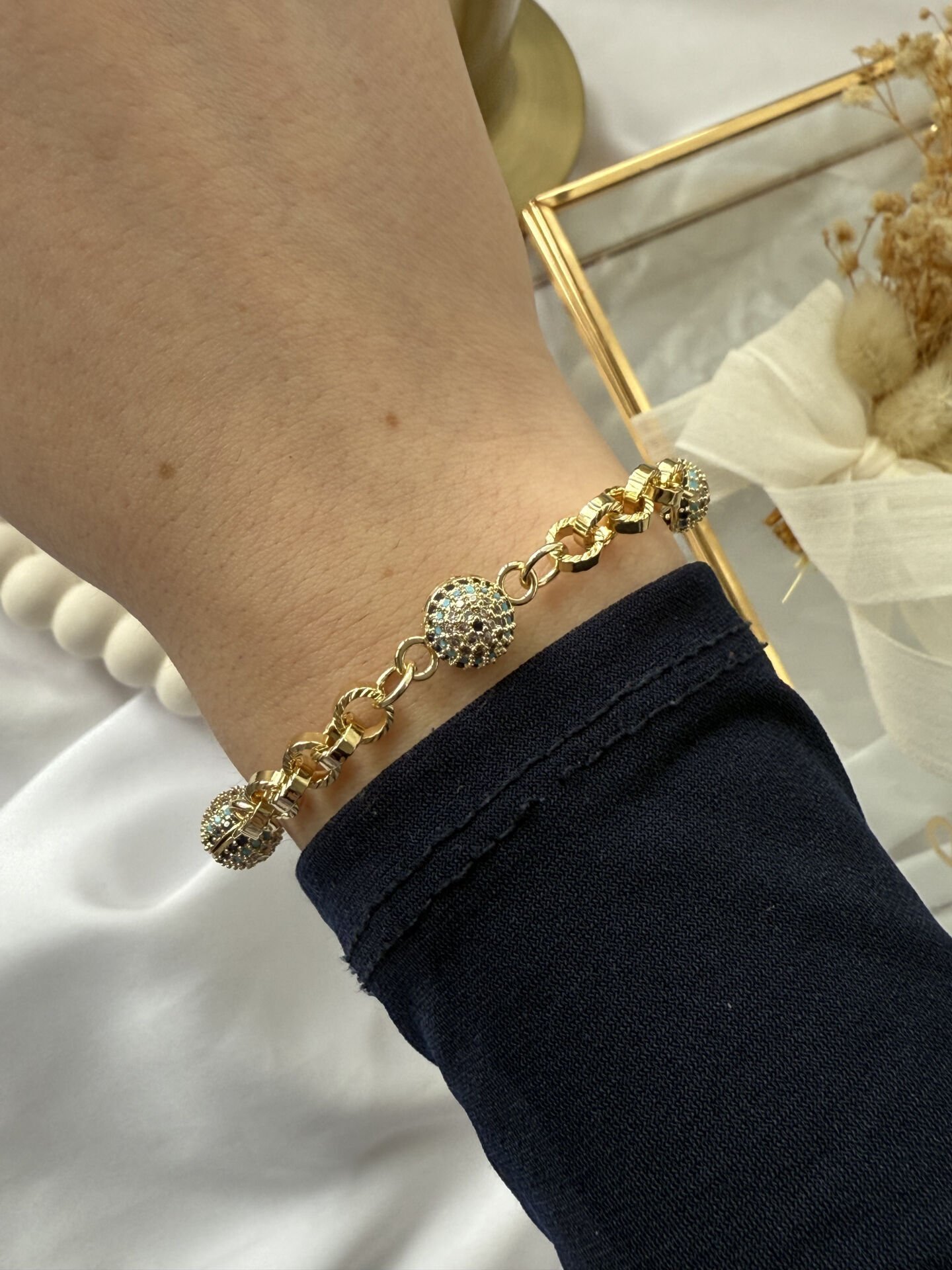 Evil Eye Gold Bileklik