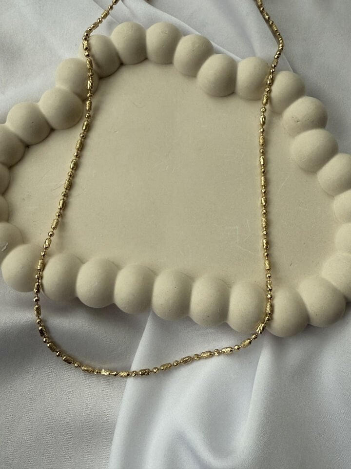 Gold Işıltılı Dorika Kolye