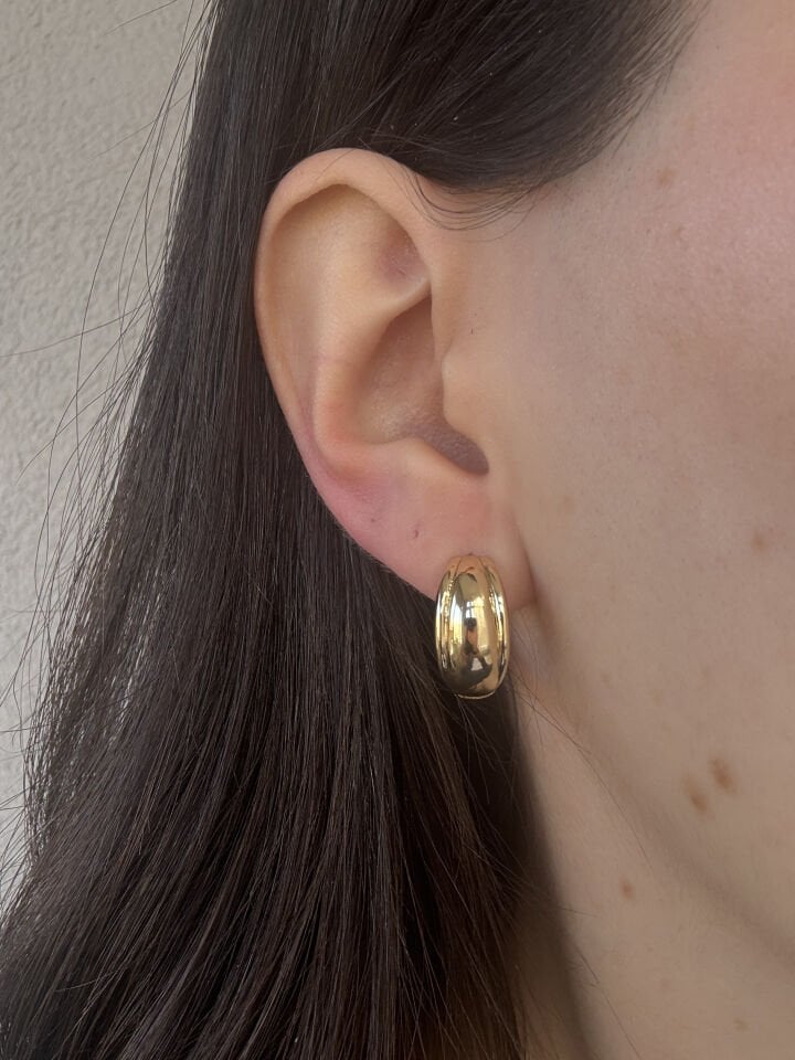 Bombeli Çelik Küpe