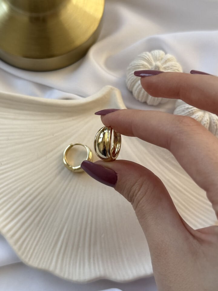 Bombeli Çelik Küpe