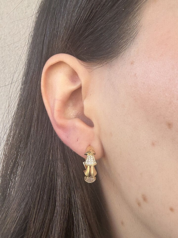 Üçgen Dizisi Çelik Küpe