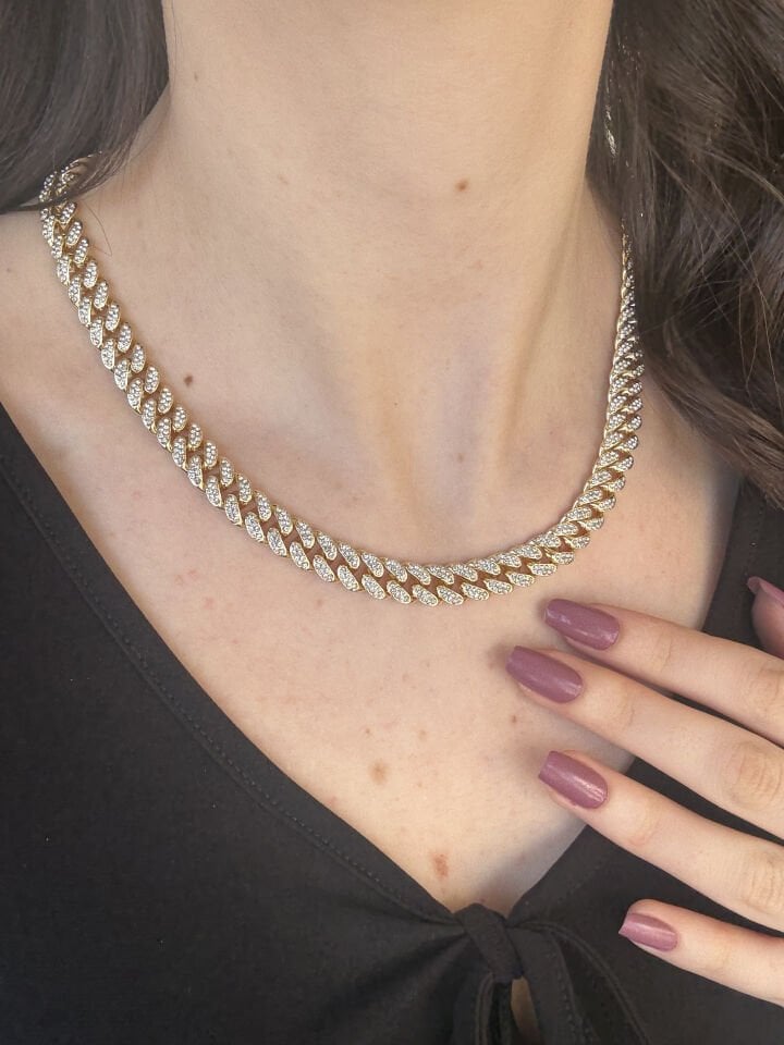Gold Stone VIP Chain Necklace