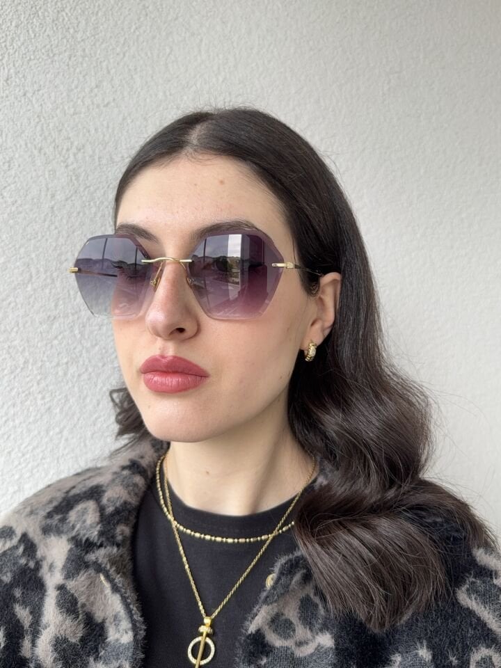 Geometrik Degrade Cam Güneş Gözlüğü