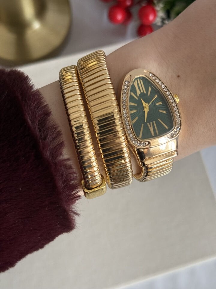 Yeşil Cam Yılan Saat